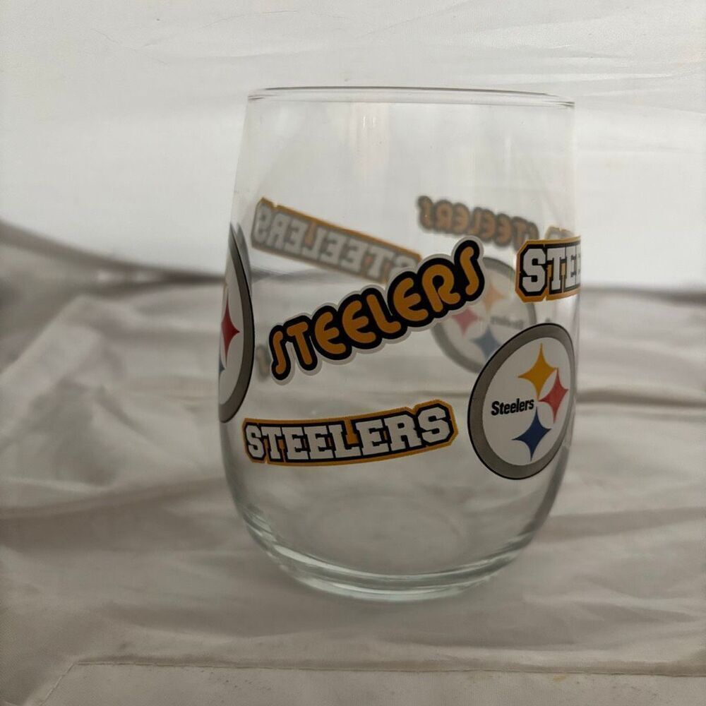 Pittsburgh Steelers 16oz Wine Tumbler Glass